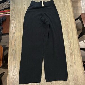 NWT Skims Cozy Pants Knit Straight Leg Elastic Waistband Pull-On Onyx Size M